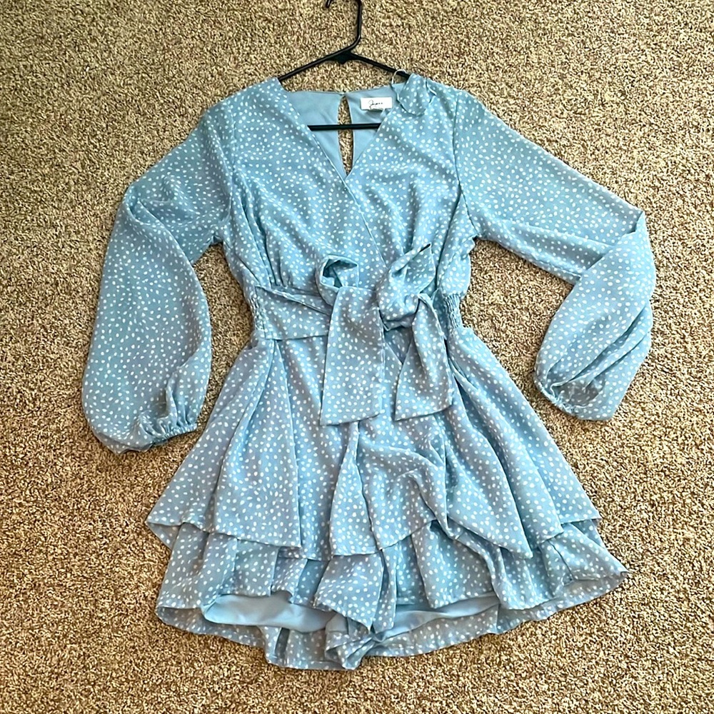 Blue rhomper dress